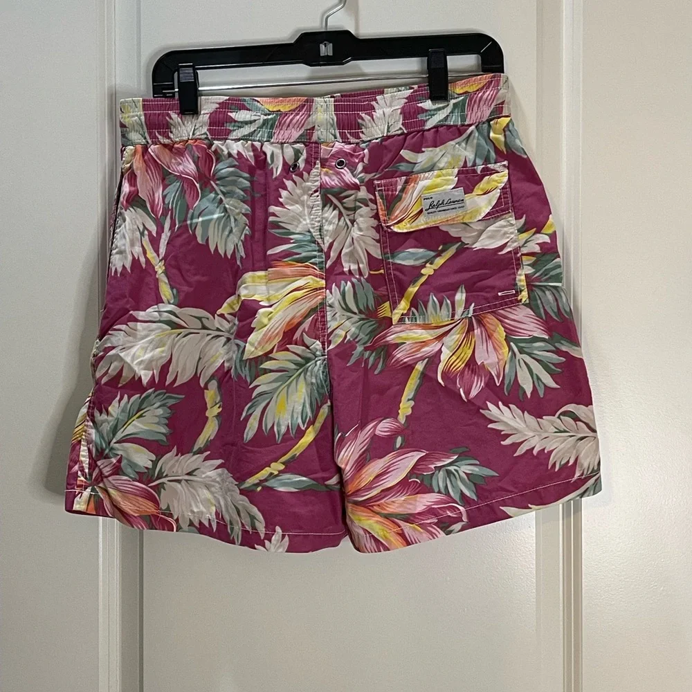 Polo by Ralph Lauren Hawaiian Swim Trunks with Liner & Pockets Size M